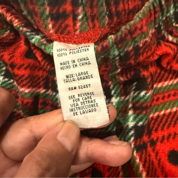 Disney Red Plaid Pajama Pants with Mickey Mouse - Picture 3 of 8